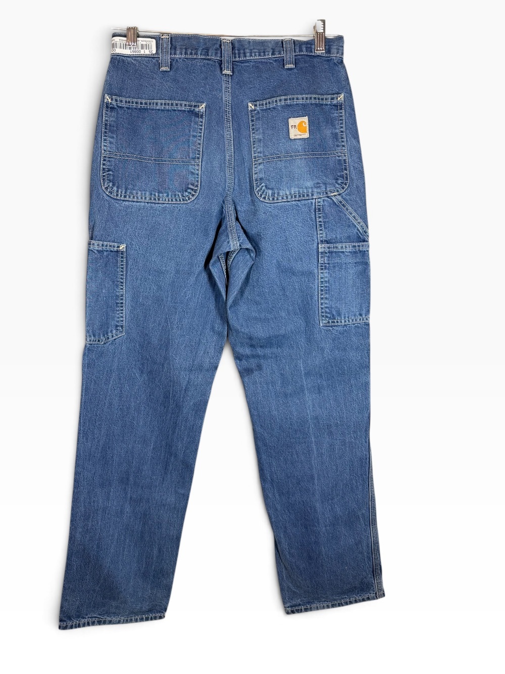 Carhartt Men's Blue Denim Carpenter Jeans Flame Retardant 30 X 34 Blue Denim